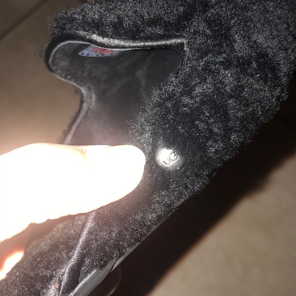 WOMENS UGG Lane Fluff Loafer Black - Picture 6 of 6